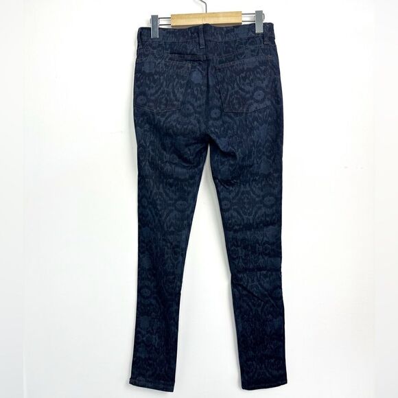 Eileen Fisher Blue Ikat Print Denim Skinny Jeans Size Sz 6 - Picture 4 of 14
